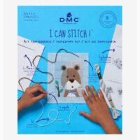 Kit punto lanciato i can stitch! dmc "piccolo orso" livello facile 8 anni