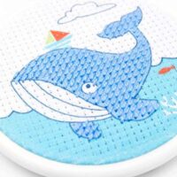 Kit mezzopunto stitch it jr!  dmc "la balena" livello facile 6 anni