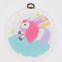 Kit mezzopunto stitch it jr! dmc "l'unicorno" livello facile 6 anni
