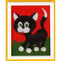 Kit mezzopunto  vervaco "gatto nero" livello facile 6+