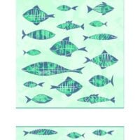 Tessitura artistica chierese asciugapiatti dory verde acqua (58 fori) cm 49x69