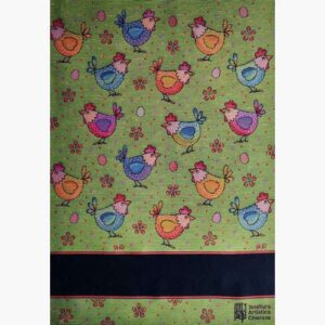 Tessitura artistica chierese asciugapiatti ovetti 2022 (58 fori) cm 49x69