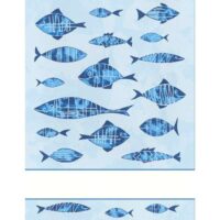 Tessitura artistica chierese asciugapiatti dory azzurro (58 fori) cm 49x69