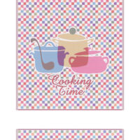 Ric336 Tessitura artistica chierese asciugapiatti Cooking Time Dama (55 fori) cm 60x80