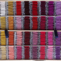 seta56b Mouline' di seta tinta unita aless, gamme colori