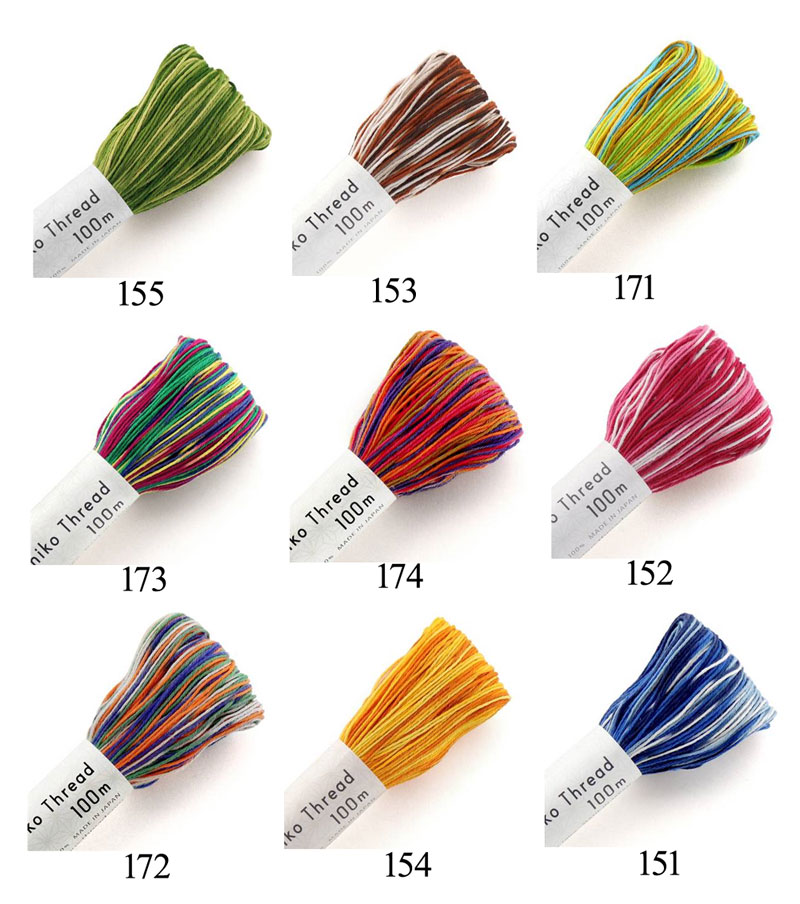Sashiko filato cotone 100 mt sfumato e multicolor - Olympus 2 Sashiko filato cotone 100 mt sfumato e multicolor - Olympus