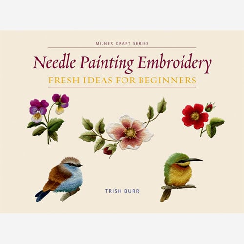Needle painting embroidery, Trish Burr