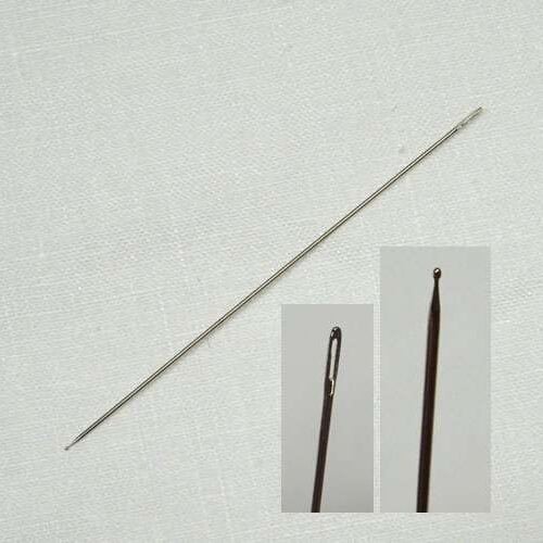 Aghi con pallina sottilissimo per rammendo/tessitura  nylon 0,47 x 57