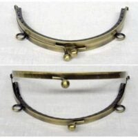Chiusura per borsetta cm 13 oro brunito
