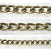 Catena alluminio maglia grumetta mm 18,4 bronzo opaco, vendita a multipli di 50 cm