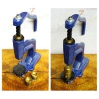 Torchietto manuale per rivestire bottoni + 1 matrice da mm 24 o 32