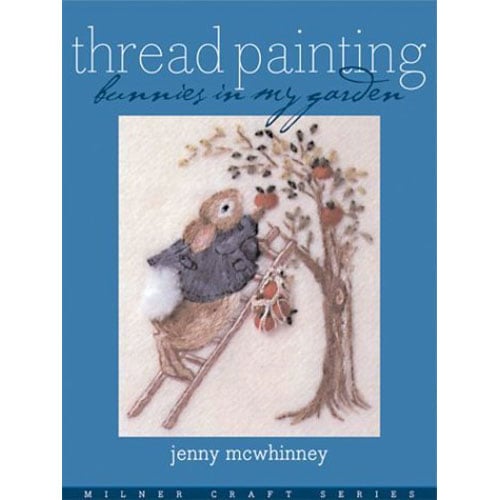 Thread painting bunnies in my garden, jenny mcwhinney