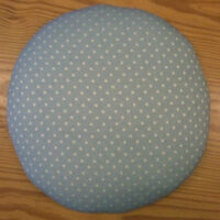 Tombolo piatto cm 40  azzurro- pois panna