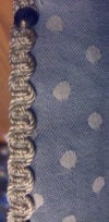 Tombolo piatto cm 40  azzurro- pois panna - immagine 2