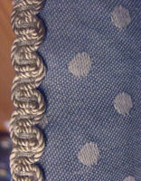 Tombolo piatto cm 40  azzurro- pois panna