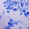 Tombolo piatto cm 50 greggio con fiori e rose blu - immagine 2