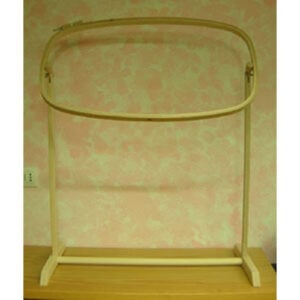 Supporto in legno di faggio orientabile e regolabile in altezza + tombolo cm 35