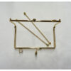Chiusura per borsetta con cristalli sulla chiusura, colore oro cm 13 - immagine 4