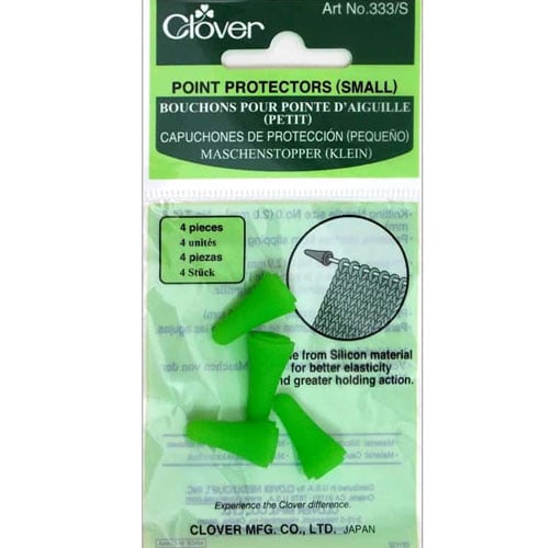 Clover 333S – Set 4 proteggi punte verdi per ferri piccoli (2–4,5 mm)