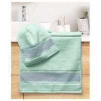 Coppia asciugamani dmc spugna e tela aida cotone 500 gr/m  vari colori
