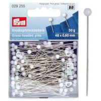 Spilli testa vetro bianco 0,80 x  48  gr 30  prym 029255