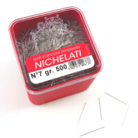 Spilli acciaio temperato nichelato inflex n°7/ mm 32 x 0,60 gr 250 o gr 500
