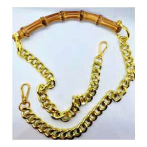 Catenella per borsetta con moschettoni e regolabile argento cm 120