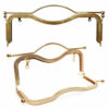 Chiusura per borsetta Clic Clac metallo color oro cm 27, rettangolare