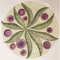 Runde decke blumenmotiv/ centro rotondo motivo floreale cm 60 barbara corbet