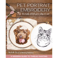 Pet portrait embroidery, michelle staub