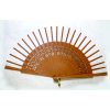 Struttura ventaglio  legno traforato ciliegio, merletto cm 6,3/ cm 42