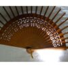 Struttura ventaglio  legno traforato ciliegio, merletto cm 6,3/ cm 42 - immagine 3