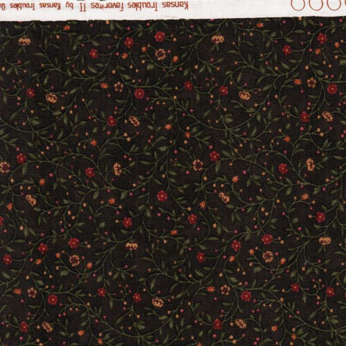 TRALCI2 Kansas Trouble Favorites II for Moda โ tessuto tralci, altezza 110 cm nero - vendita a multipli di 50 cm