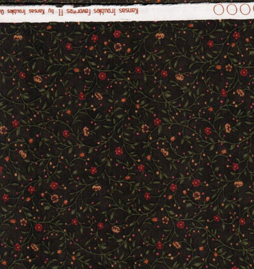 TRALCI2 Kansas Trouble Favorites II for Moda – tessuto tralci, altezza 110 cm nero - vendita a multipli di 50 cm