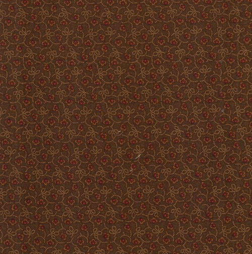 Trifoglio1 Tessuto Moda Fabrics “Kansas Trouble Favorites” fantasia trifoglio marrone, altezza 110 cm.