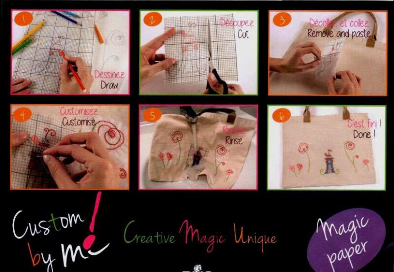 1 foglio magico quadrettato medio, custom by me dmc