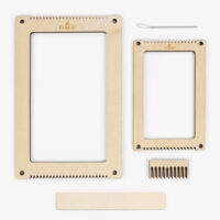 Ttes75 2 telai da tessitura in legno – DMC con accessori e tutorial QR