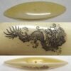 Navetta in osso con serigrafia drago - immagine 3