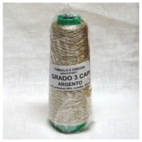 Grado argento metallizzato 3 capi/n°30 50mt tombolo e disegni