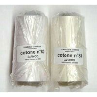 Cotone 80/3 tombolo e disegni cono da mt 5000 bianco avorio ecru'
