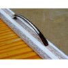 Vassoio spazzolato bianco quadrato maniglie argento cm 34x34-vetro cm28x28 - immagine 2