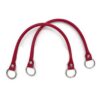 Manici per borsetta cm 40 ecopelle con anelli argento