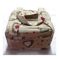 Borsa  portatombolo piccolo "Pois" by laboratorio degli elfi