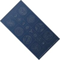 Sashiko pannello ricamabile cm 60 x 115, blu
