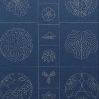 Sashiko pannello ricamabile cm 60 x 115, blu