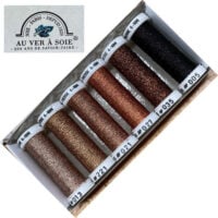 Filo metallizzato Au Ver a Soie #4 rame/cuivre, kit 6 rocchetti varie tonalita' di rame