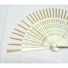 Struttura ventaglio dolcezza legno traforato bianco merletto 6,1/ cm 42,5 - immagine 3