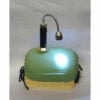 Lampada a led con base in legno e spilloni per tombolo - immagine 3