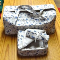 Borsa portatombolo per tomboli con cestino + bacinella + portafuselli by laboratorio degli elfi