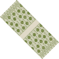 Lista o runner chierese boule vis a vis cm 49 x 128 greggio/ verde oro